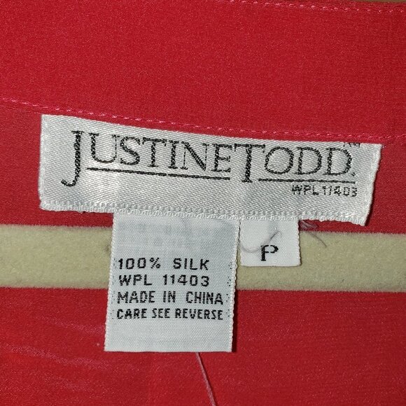 Ladies JUSTINE TODD Silk Shell in Coral - P - Picture 4 of 4
